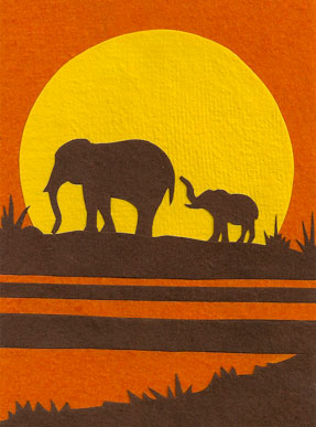 Elephants at Sunrise